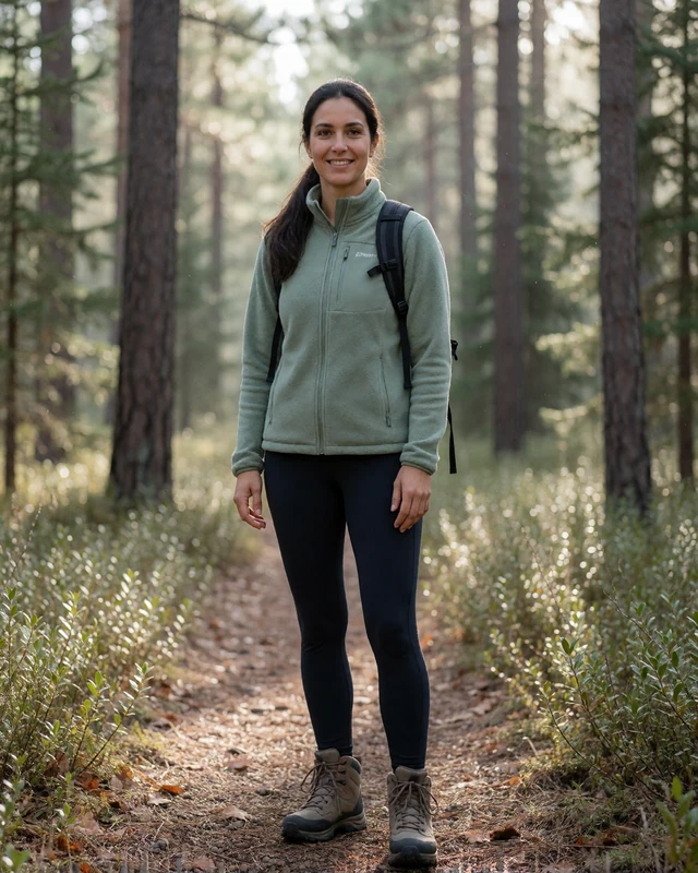 Verified LunaMeet member Diane, 48, a brunette woman hiking a forest trail near Denver